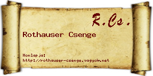 Rothauser Csenge névjegykártya